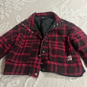 Cropped plaid Jacket // M